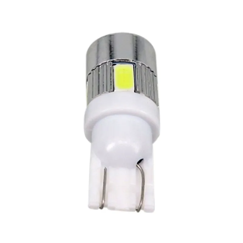 100 шт. высокое яркое T10 W5W 194 5630 6SMD 6 светодиодный 6 Smd СВЕТОДИОДНЫЙ Клин Авто линзы прожекторного типа Светильник Лампа парковка светильник DC12V белый