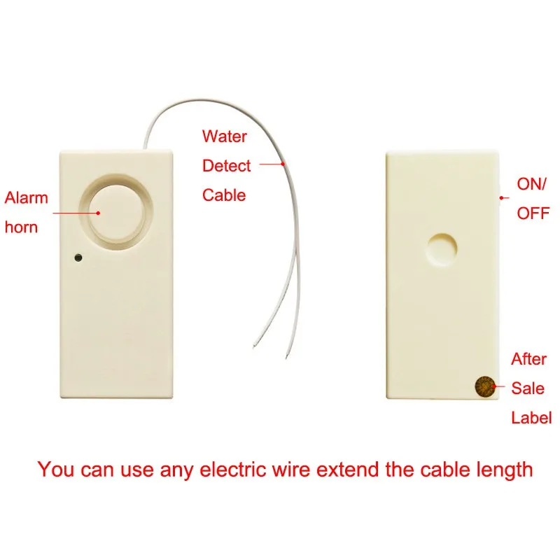 Беспроводной утечки воды датчик утечки воды сенсор детектор 130dB работать в одиночестве воды дома охранной сигнализации системы