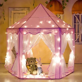 

New Princess Play kids room decoration Tent Foldable Princess Folding Tent Children Castle House Gifts Toy Tents Hanging Decor