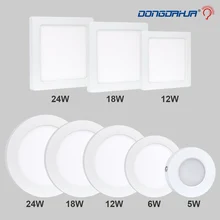 SıCAK SATıŞ 5 W 6 W 12 W 18 W 24 W LED panel ışık 110 V 120 V 220 V 230 V 240 V yüksek güç led ampul tavan lambası Soğuk beyaz/sıcak beyaz(China)