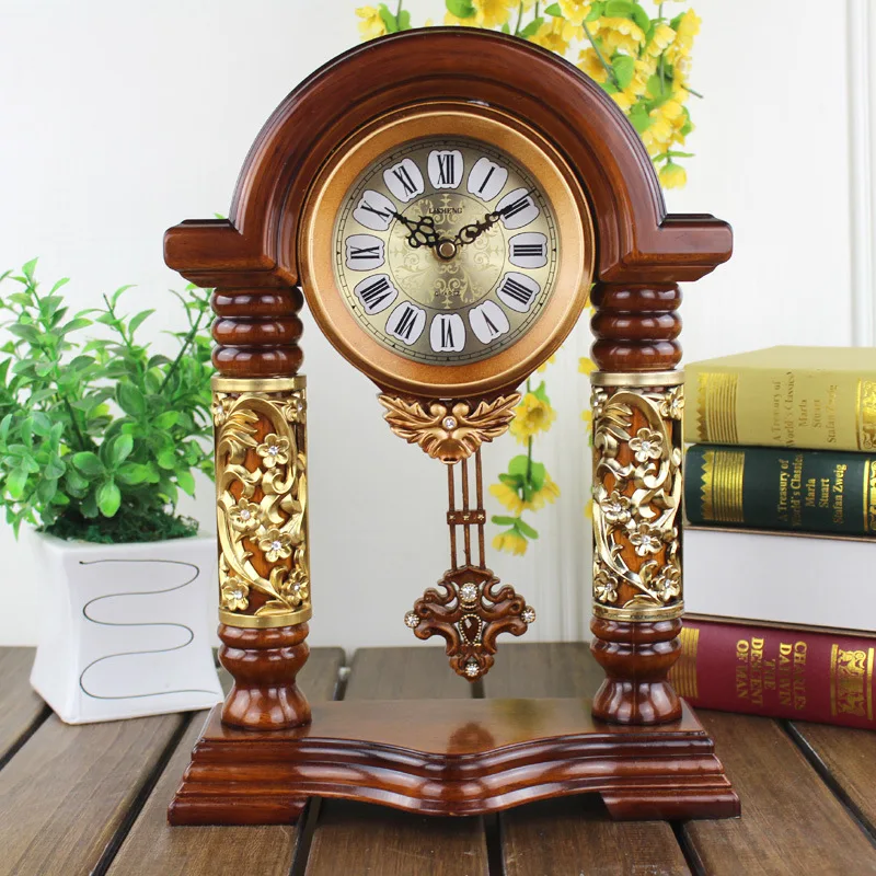 14.5 Inches Table Clock The Living Room Floor Resin Mute