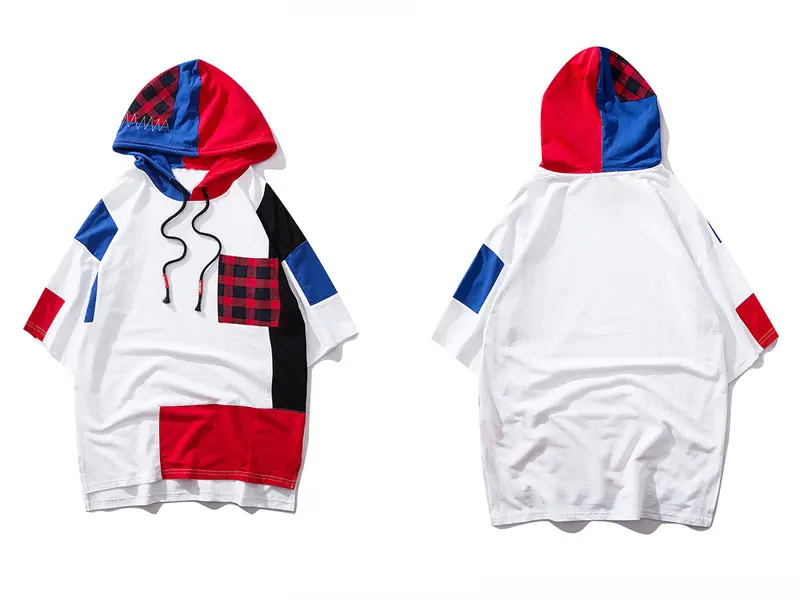 Color Block Patchwork Hoodies 2