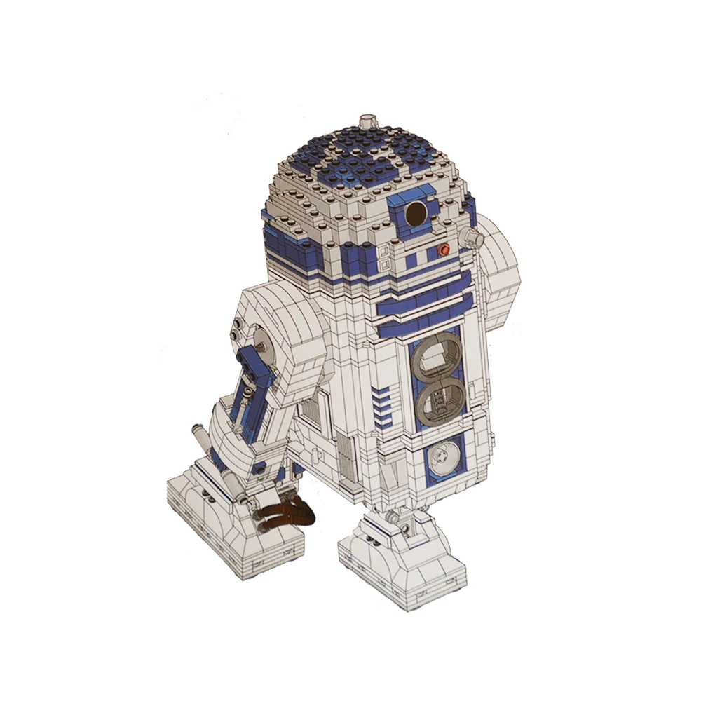 

Genuine Star Series The R2 Robot Set D2 Out of print Building Blocks diy Bricks ToyS legoinglys 10225 birthday christmas