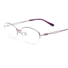 Pure titanium индивидуальность Половина обода Женские оправы для очков ультрасветлые при миопии пресбиопии женские оправа для очков для чтения