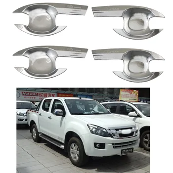 

For Isuzu D-Max 2012 2013 2014 2015 2016 2017 2018 High-quality Car The door handle bowl Covers ABS Chrome Accessories Stickers