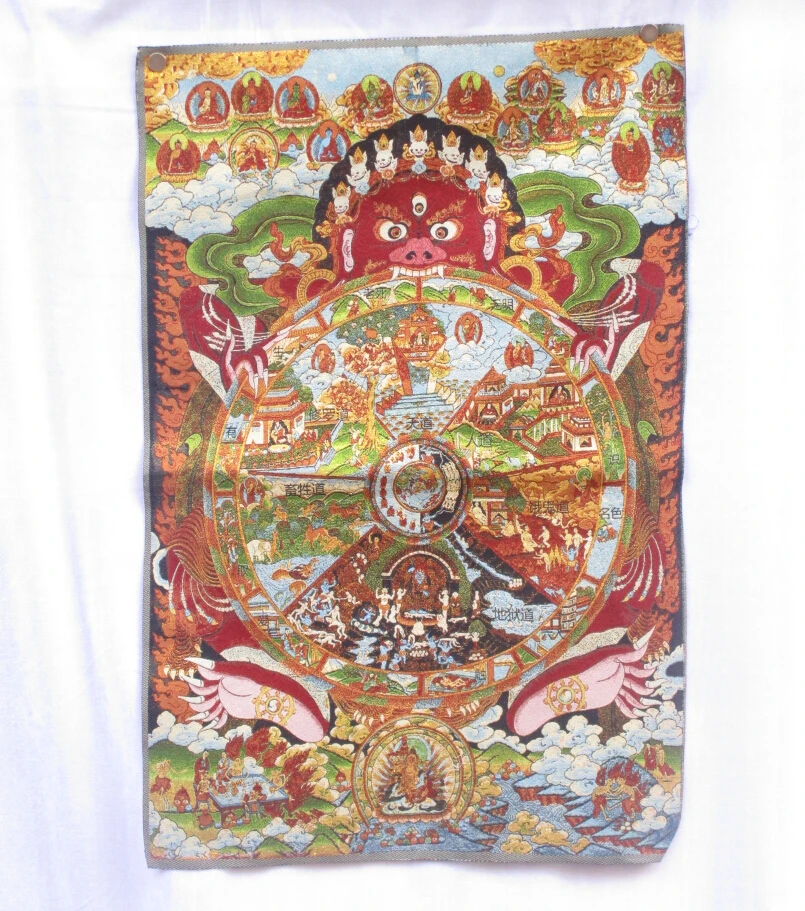 Коллекционные традиционные Тибетский буддизм в Непале Thangka большой размер