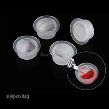 Новейшая Встроенная лестница 500 шт одноразовые колпачки для тату краски колпачки перманентные чернила для макияжа чашки аксессуары для татуировки