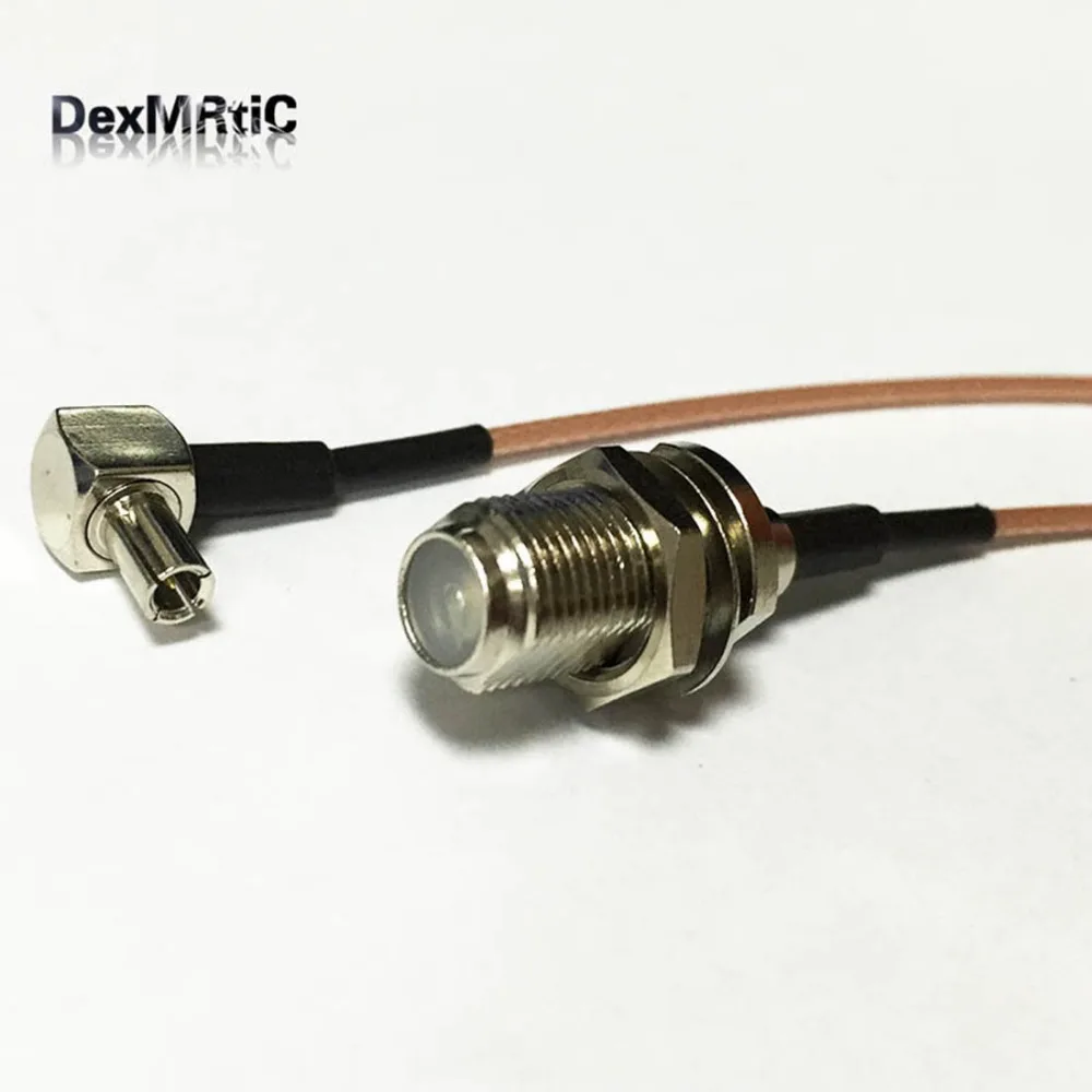 

New F Female Jack Connector Switch TS9 Right Angle Connector RG178 Cable 15CM 6" Adapter Wholesale Fast Ship