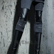 27-44 Мужская одежда GD стилист волос тонкие леггинсы авангардные кожаные обтягивающие леггинсы на молнии брюки плюс размер костюмы певицы