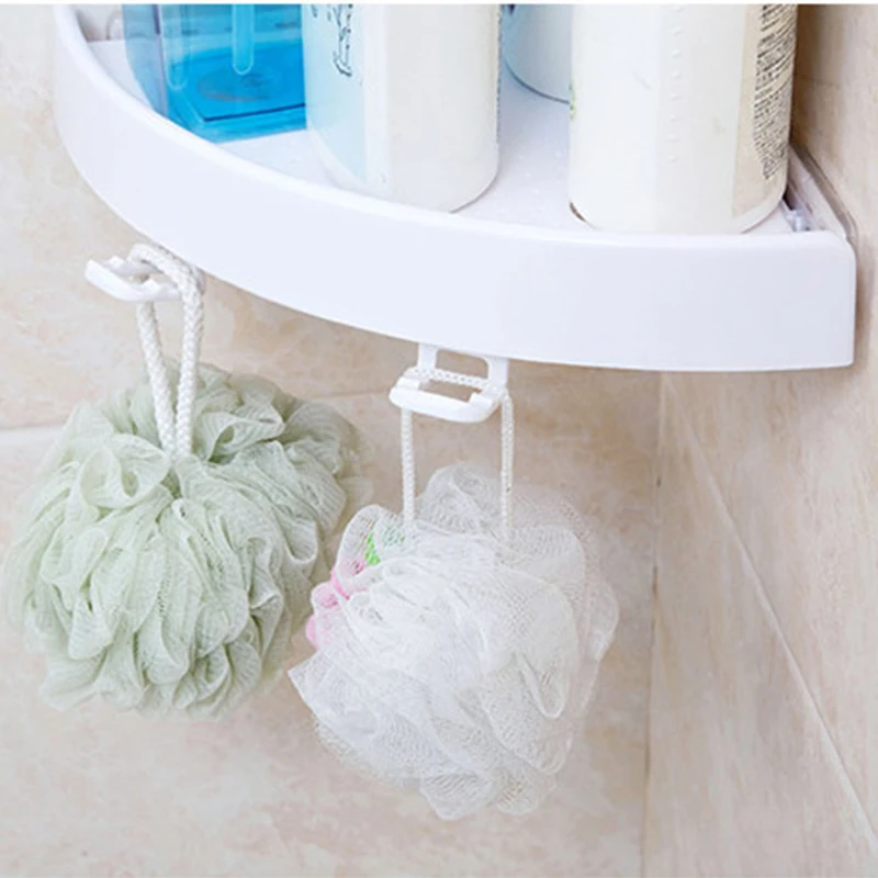 Bathroom Shelf Qrganizer Corner Shelf Caddy Bathroom Plastic Snap up Corner Shelf Shower Storage Wall Holder Shampoo Holder Box