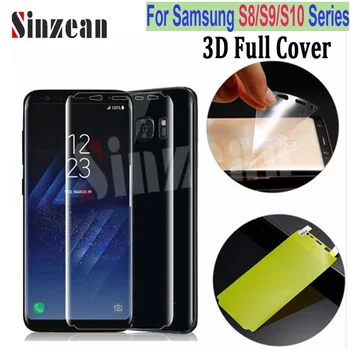 

Sinzean 100PCS TOP Quality for Samsung S9/S8/S10 Plus 3D Curved Full Cover Screen Protector For S10 E Clear TPU Soft film