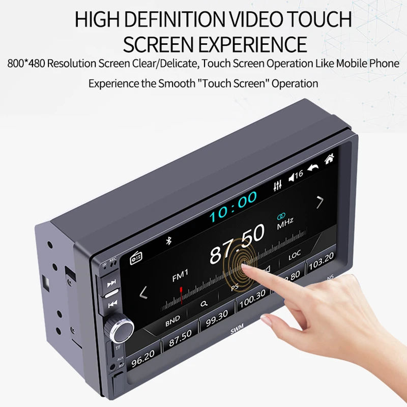 Автомагнитола с функцией заднего вида Bluetooth FM AUX TF 360 °|Автомобильные