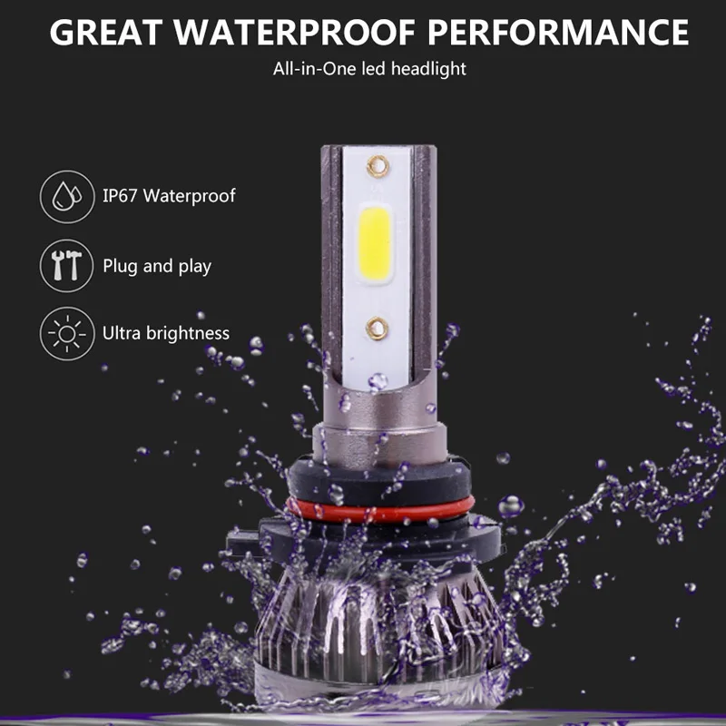 Новые 2 шт. Автомобильные фары LED mini H1 led 9012 H7 H11 H8 H9 9005 HB3 9006 HB4 противотуманные