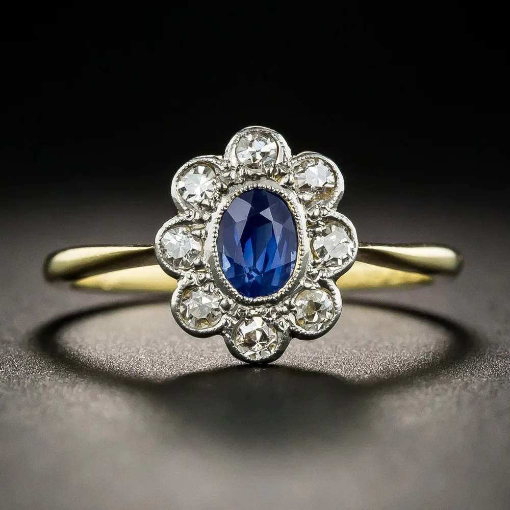 Vintage S925 Silver Gemstone Ring For Women Men