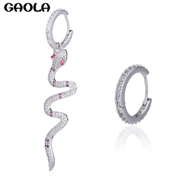 

GAOLA Brand Unique Design Multi Cubic Zircoia Micro Pave Setting Snake Dangle Earrings For Women