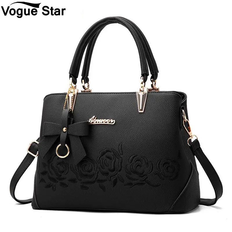 

Top-Handle Purse Wallet Leather 2019 New Black Women Bag Vintage Handbag Casual Tote Fashion Women Messenger Shoulder Bags M97