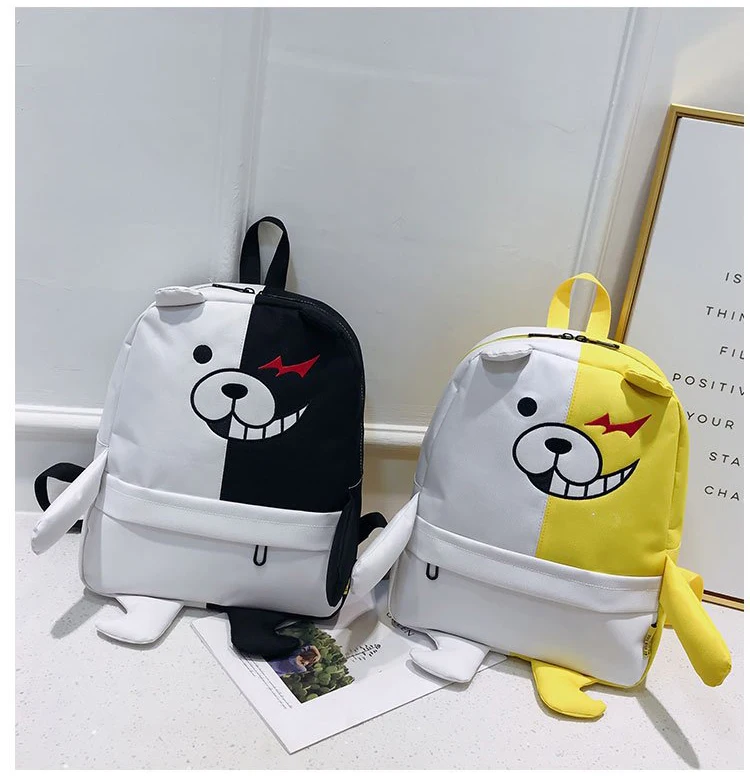 Anime danganronpa dangan ronpa monokuma náilon mochila