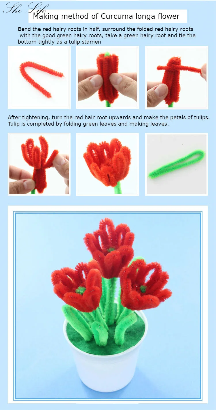 4 цвета цветы Горшечное растение ручной работы ремесло для детей подарок Спальня украшение Войлок diy пакет