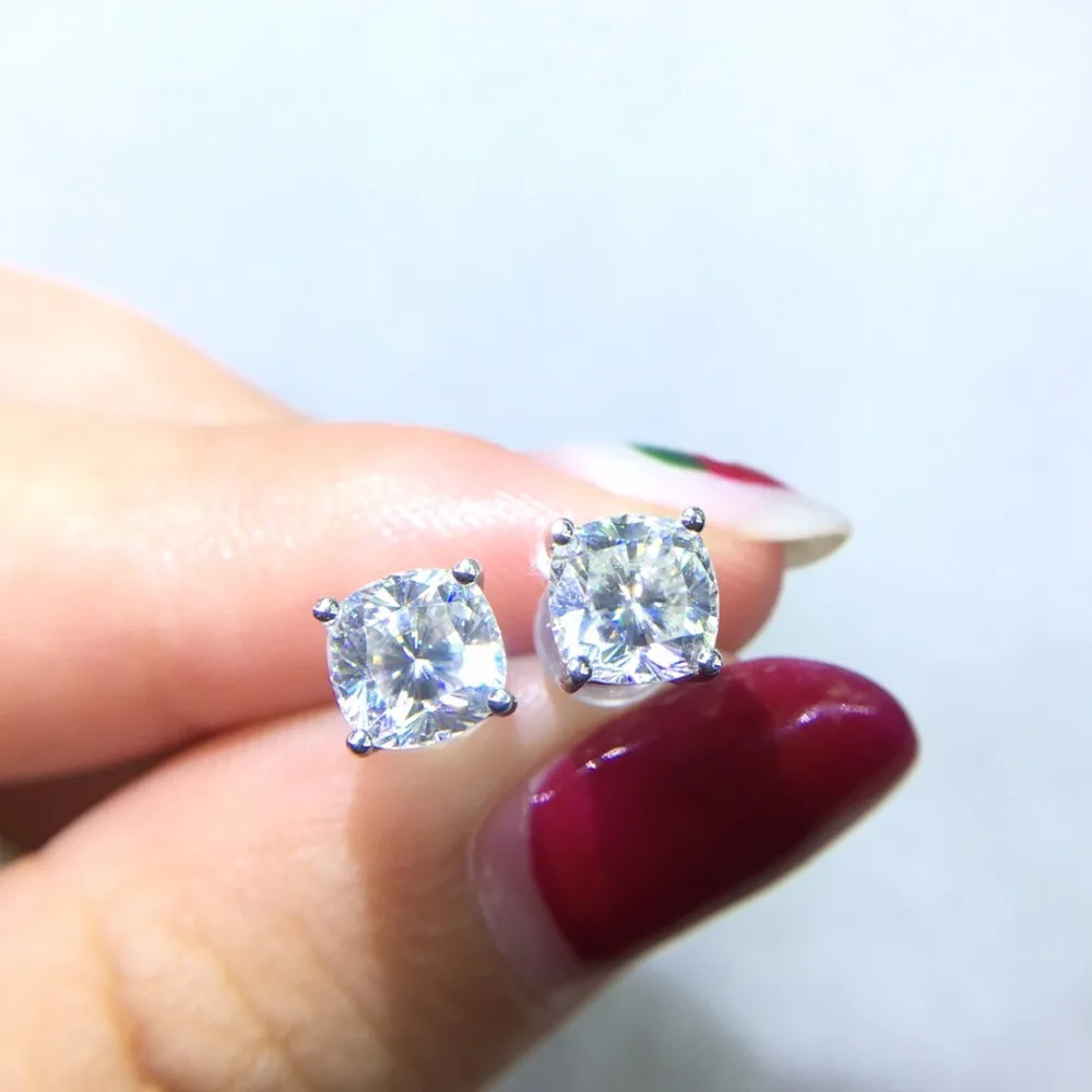 

Fine Jewelry Real 18K Gold AU750 G18K 1.2ct Moissanite Diamond Earrings for Women Fine Earrings
