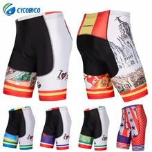 Cycobyco Для мужчин 4D мягкий велосипедные шорты противоударный MTB дорожный велосипед Ropa Ciclismo колготки Испания, Италия, Франция, бразилии, США Стиль