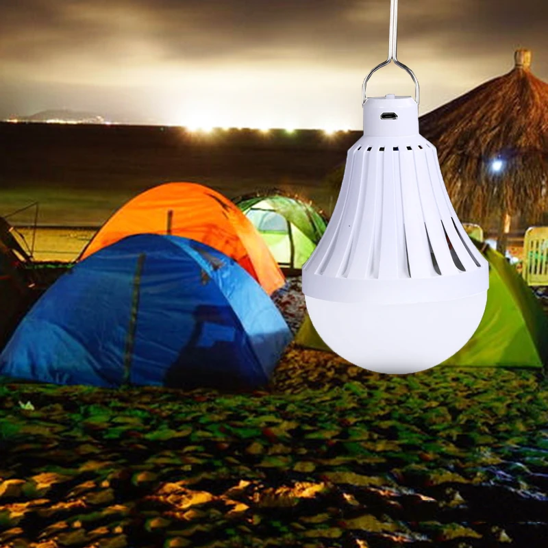 

LED Tent Light Bulb Lantern Flashlight Portable Outdoor Camping Light For Home Hiking Fishing Emergency Lights USB Rechargeable