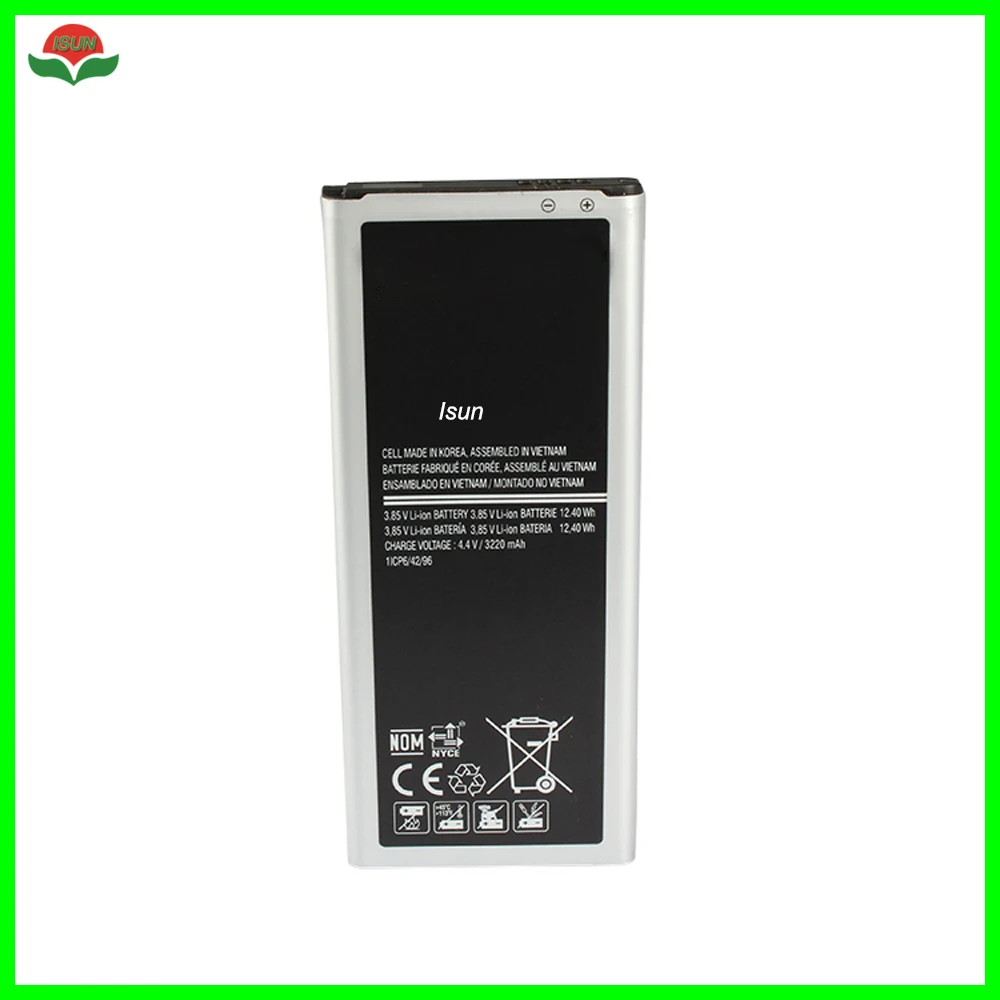 

ISUN 100% original quality 3220mah battery replacement for Samsung Galaxy Note 4 IV EB-BN910BBE battery SM-N910 N910A N9100