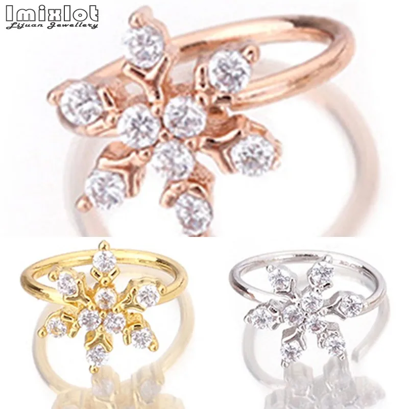 

Imixlot 1 PC Crystals Nose Ring Vintage Rhinestone Stainless Steel Nose Hoop Ring For Women Femme Jewelry Bijoux