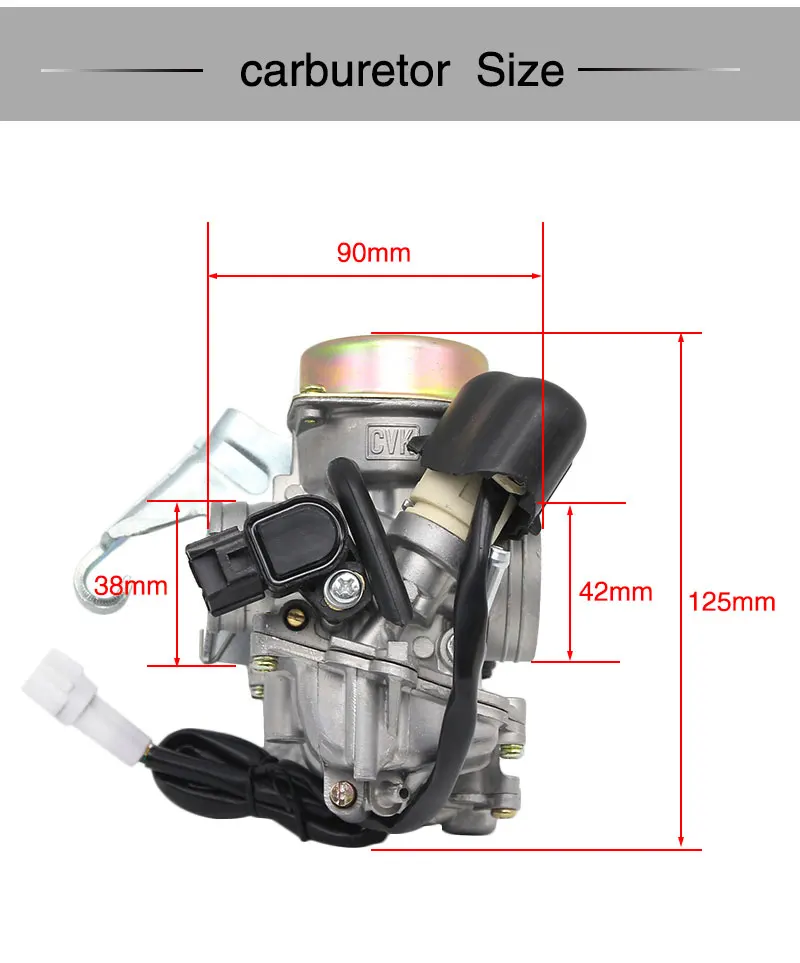 ZSDTRP CVK24.5 24,5 мм карбюратор Замена Keihin для электронного дросселя Yamaha RS100 GY6 100 125 150CC Скутер ATV