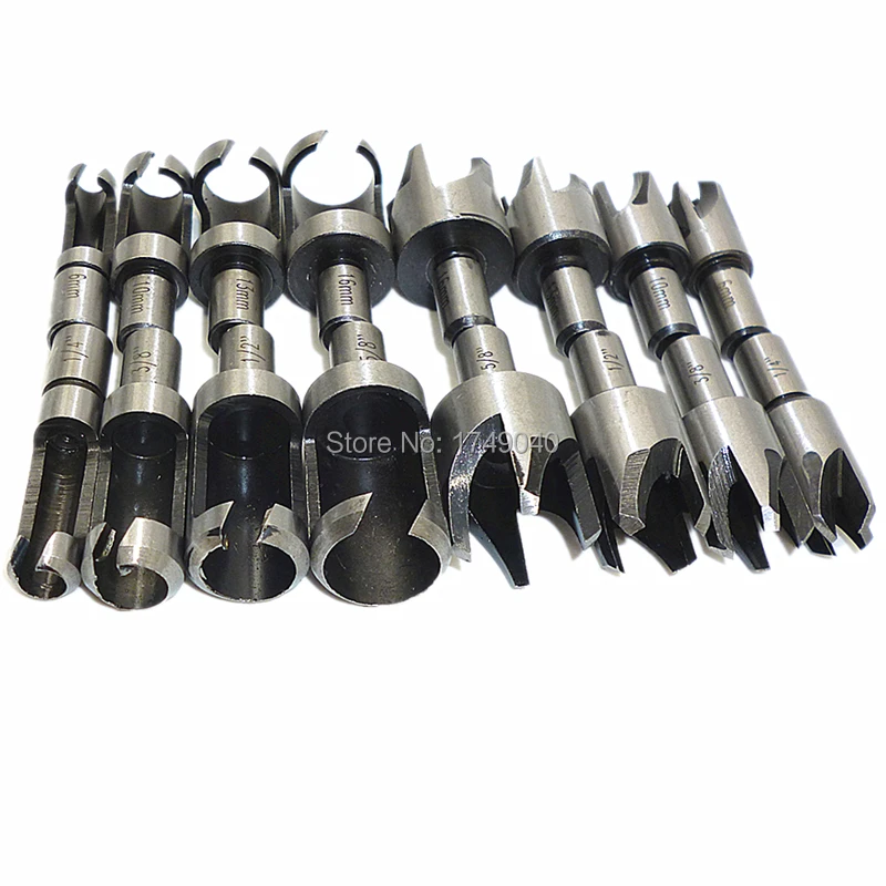 

16pcs Carpentry Wood Plug Cutter Cutting Tool Drill Bits Set Straight & Tapered Claw Type 5/8" 1/2" 3/8" 1/4" 6mm 10mm 13mm 16mm