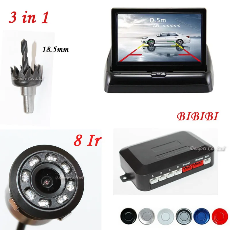 Koorinwoo Car Parking Sensors Speaker Connect Rear view font b Camera b font Back up Cam