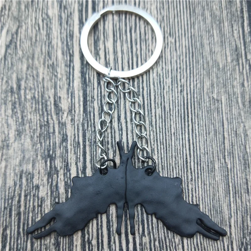 

New Rorschach Inkbolt Key Chains Rorschach Inkbolt Test Card Psychology Car Keychain Bag Keyring For Women Men