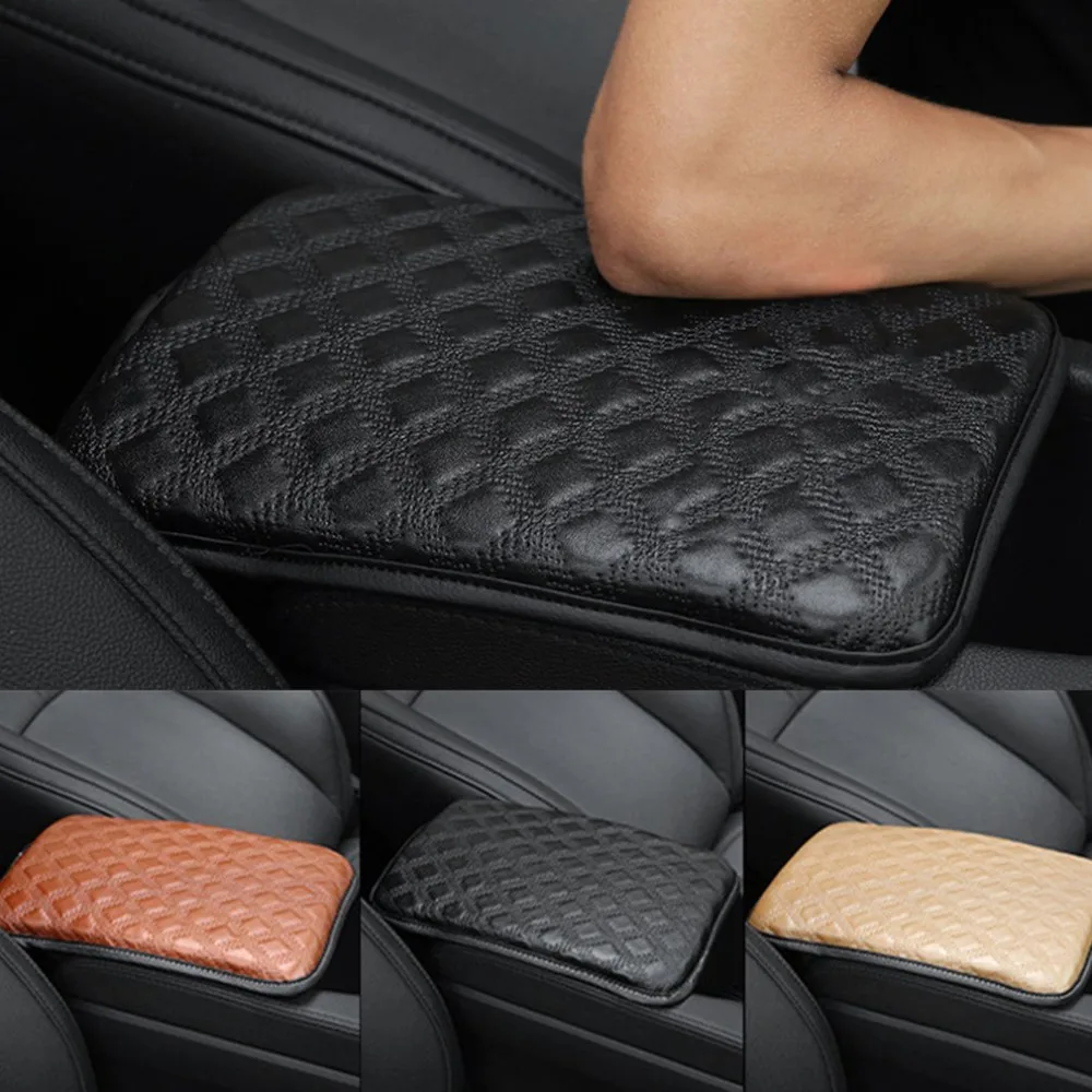 font b Car b font Armrest Pad Covers Universal Leather Center Console Auto Seat Armrests