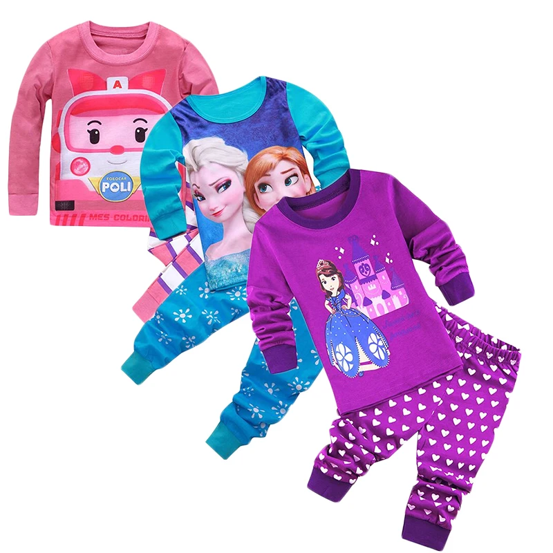 Children Princess Anna Elsa Pajamas Set Baby Girl Boys Little Tig 100