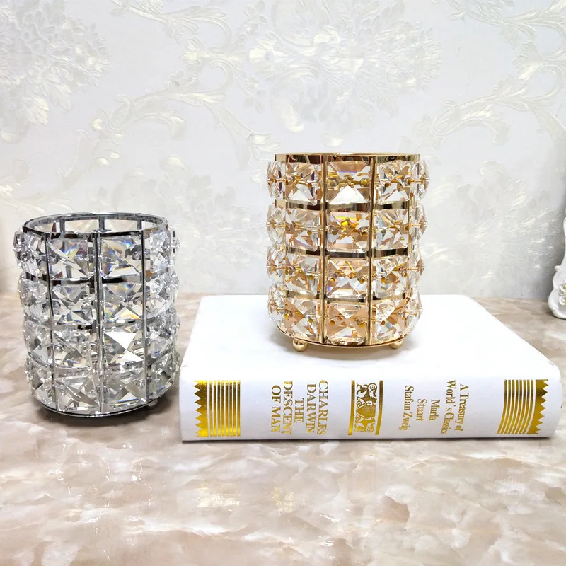 New European Cylinder Candlestick Romantic Candlelight Dinner Props Wedding Arrangements Pen Candle Holder Home Decorations | Дом и сад
