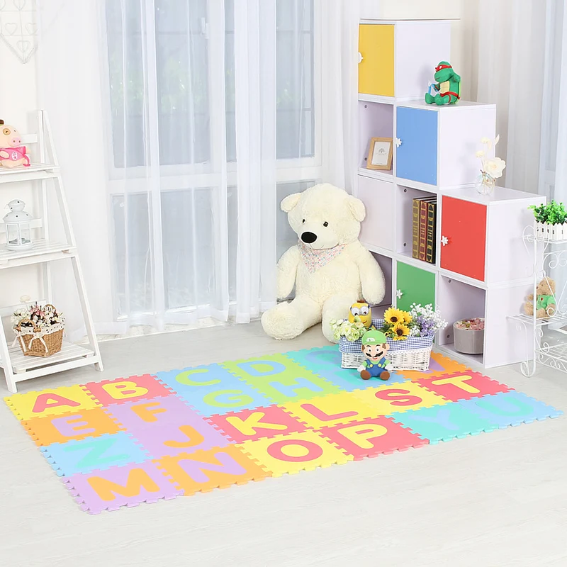 Baby Play Mat Alphabet Children Climbing Pad 26 Pieces Tasteless Game