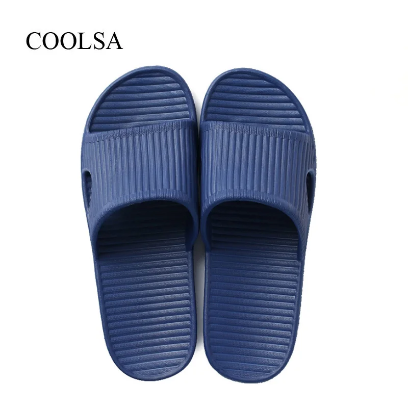 

COOLSA Men's Summer Solid Non-slip Flat EVA Slippers Men's Home Slippers Men's Thick Soles Slippers Men's Bathroom Slippers Hot