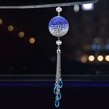 Espelho Retrovisor Do carro Ornamentos Pingente Bola de Cristal Pendurado Bola Diamante Decoração Interior Do Carro Auto Acessórios Para Mulheres Meninas