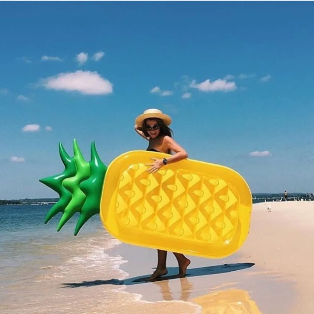 

180cm Giant Pineapple Inflatable Pool Float Adult Children Swimming Ring Beach Water Toys For Baby Floating Air Mattress piscina