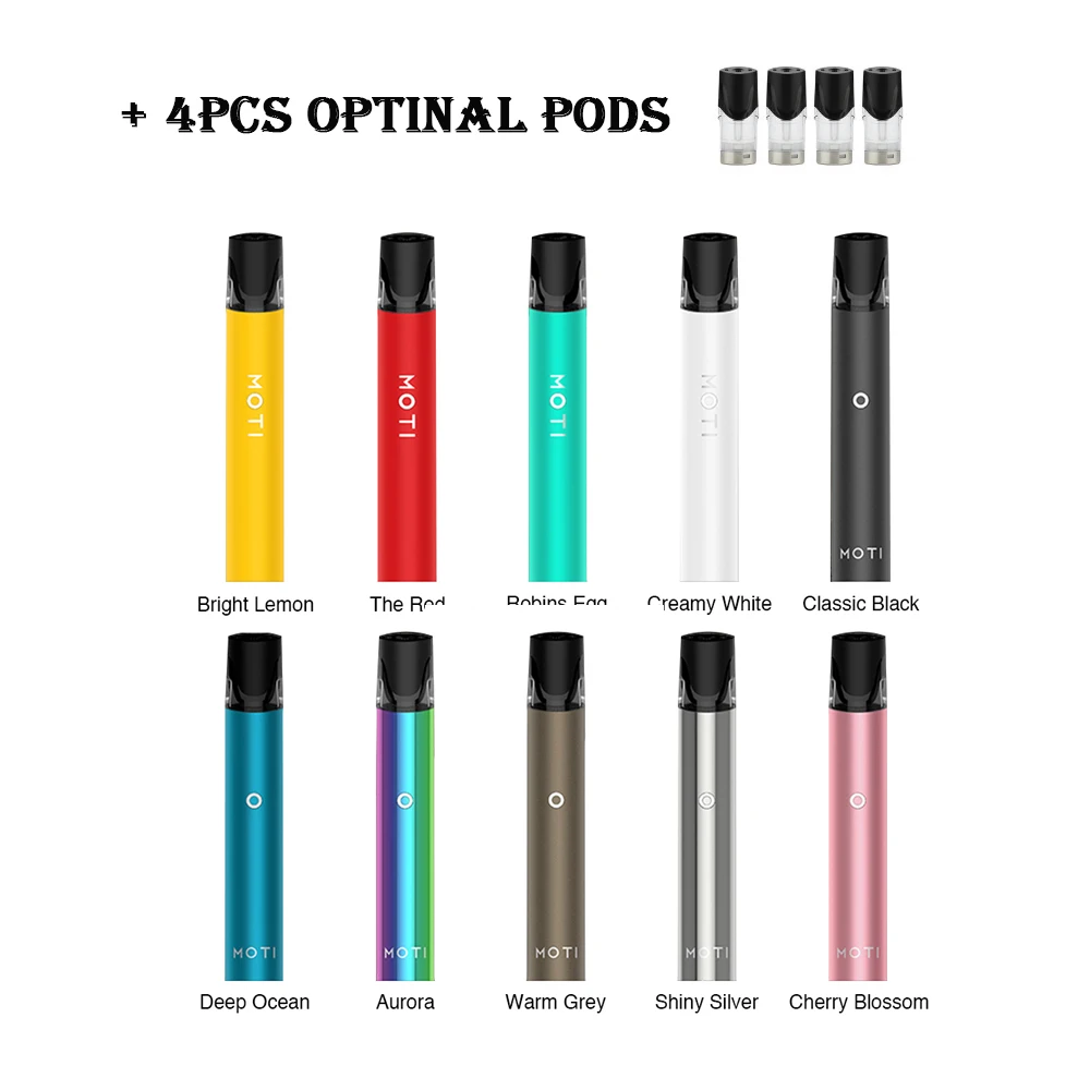 

MOTI Refillable Pod Starter Kit 500mAh Battery 1.8ml refillable pod Meta Tech Heating E-cig Vapor vs VINCI Mod Pod /Drag Nano