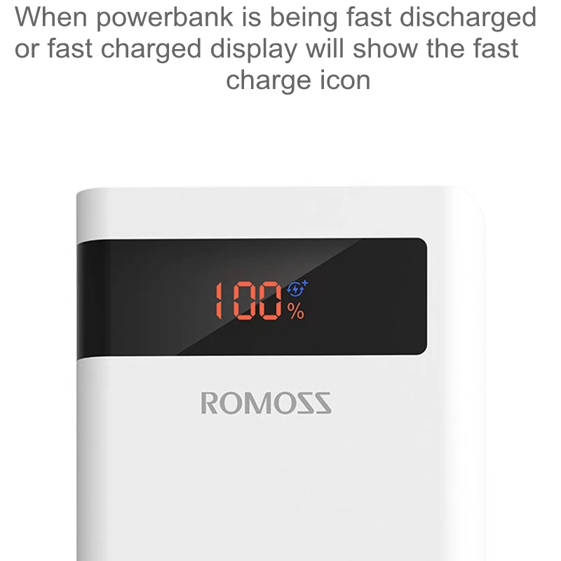 Внешний аккумулятор Romoss на 10 000 мА · ч с поддержкой быстрой зарядки|Внешние