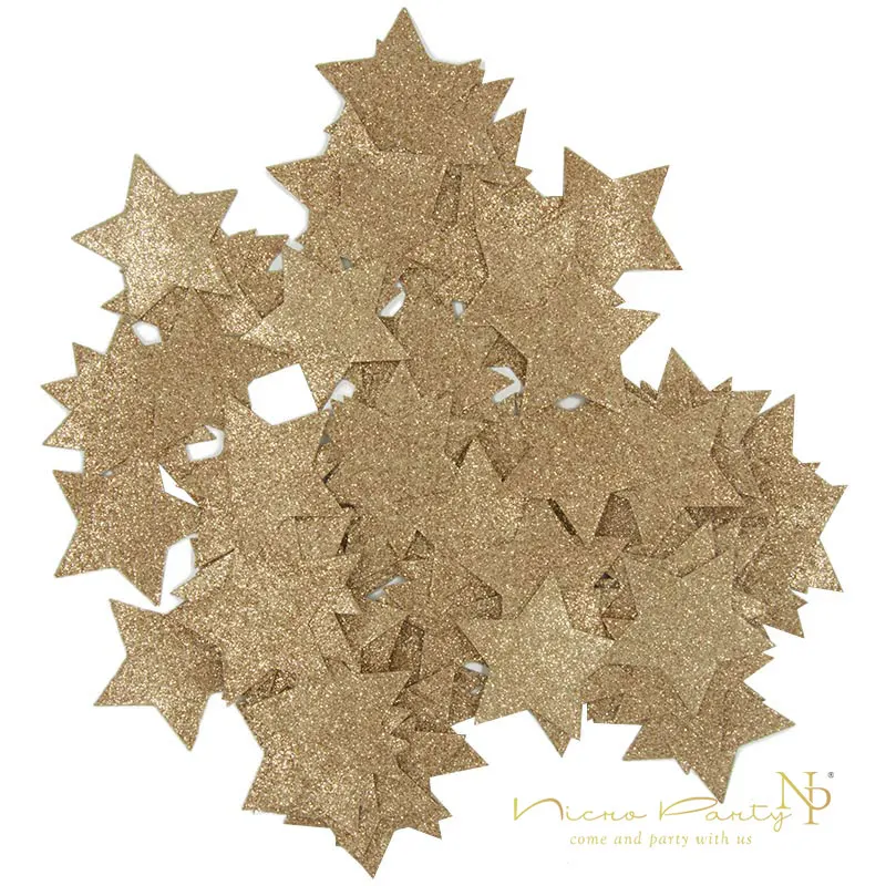 Nicro 100 Pcs Star Sliver Bronze Gold 5cm Paper Confetti for Wedding Table Scatter DIY Kids New Year Christmas Party Supplies