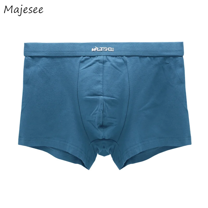 

Boxers Men Soft Trendy Breathable Simple Daily Large Size Cotton European Style High Quality Underwear Mens Convex Pouch Chic