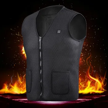 Usb Heater Hunting Vest Heated Jacket Heating Winter Clothes Men Thermal Outdoor Sleeveless Vest Hiking Climbing