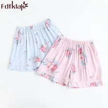 Fdfklak летний хлопок спальные брюки Для женщин Цветочный домашние шорты Для женщин Пижамные Брюки Штаны для дома Для женщин спальные брюки Q974