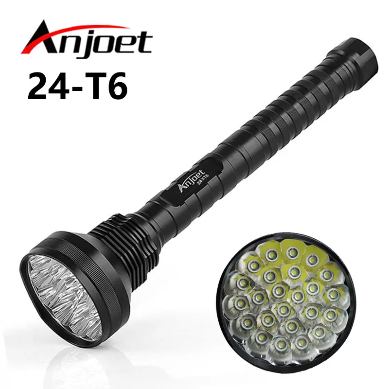 

Anjoet powerful led flashlight 35000LM XML-24*T6 Hunting Lights Outdoor exploration Lamp Lighting tactical 26650/18650 Torch