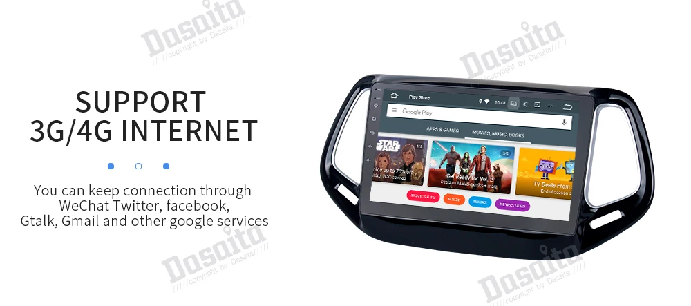 Best Dasaita 9" Android 9.0 Car GPS Radio Player for Jeep Compass 2017 with Octa Core 4GB+32GB Auto Stereo Multimedia 19 Best Dasaita 9" Android 9.0 Car GPS Radio Player for Jeep Compass 2017 with Octa Core 4GB+32GB Auto Stereo Multimedia 19