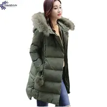 TNLNZHYN Winter New Women clothing Cotton coat Fashion Long sleeve Large Size Hats Collar Thickening Warm Female Outerwear WU80