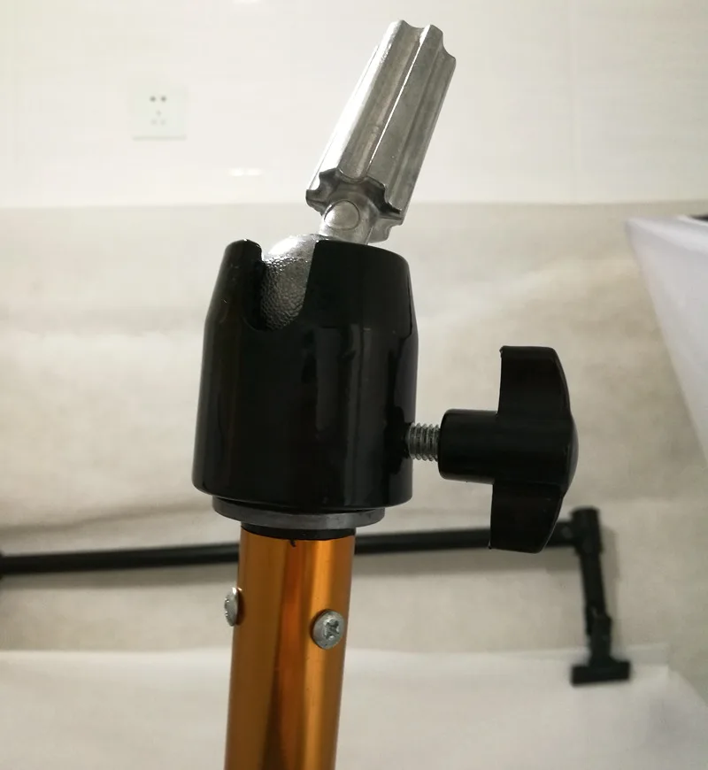 조정 가능한 알루미늄 삼각대 스탠드 마네킹 훈련 헤드 거치대 가발 스탠드 클램프, 블루 컬러 헤어 살롱, 1 개