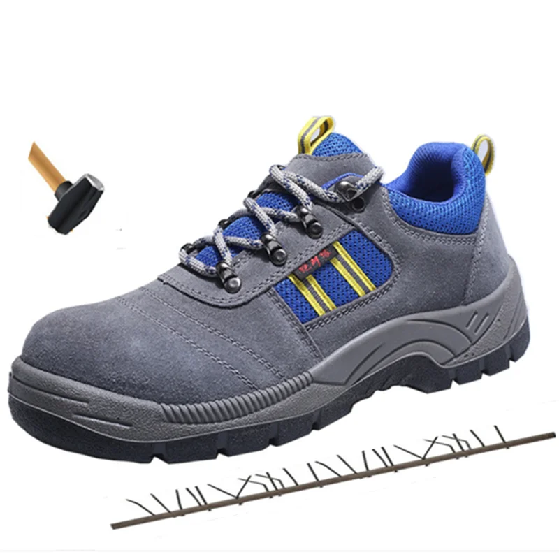 New Anti smashing Men Work Safety Shoes Steel Toe Cap Protective Boots