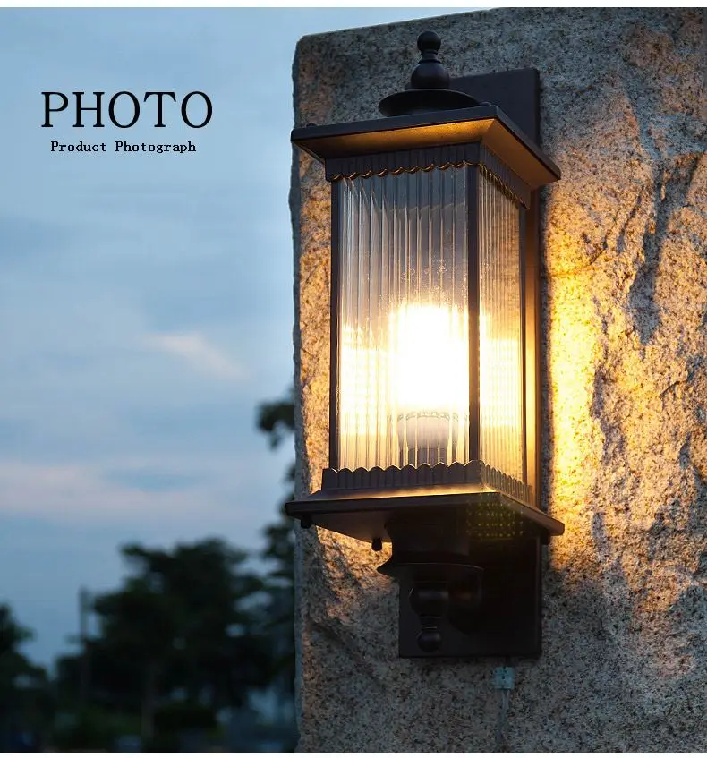 Porta de Entrada Lâmpada de Parede Impermeável ao ar Lâmpada do Jardim Terraço ao ar Parede do Corredor Simples Livre Pendurado Villa Levou Varanda Lâmpada 9 Luminárias de parede externas